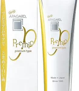 APAGARD® PREMIO, Sangi's Nano-Hydroxyapatite Toothpaste for Naturally Whiter Teeth, No Fluoride, For family use, 105g / 3.7 Oz, Double Mint, Pack of 2