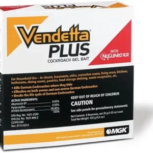 MGK Vendetta® Plus Cockroach Gel Bait | Odorless German Roach Killer That Fits Standard Bait Guns | German Cockroach Killer | Indoor Home, Commercial, Industrial Use | 4 x 30 Gram Tubes