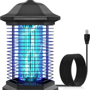 Bug Zapper Outdoor Indoor, 18W Power & 4400V Instant Grid Mosquito Repellent, Insect Control Efficiency Increased 100%, 1/2 Acre Coverage, Fl Trap for Patio, Backyard, Home