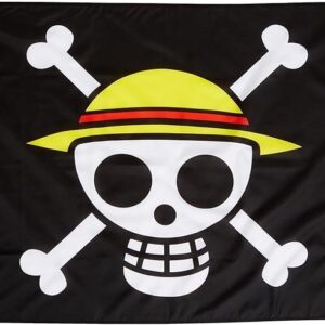 GE Animation GE-6468 One Piece Luffy's Straw Hat Pirate Flag Multi-colored, 31"