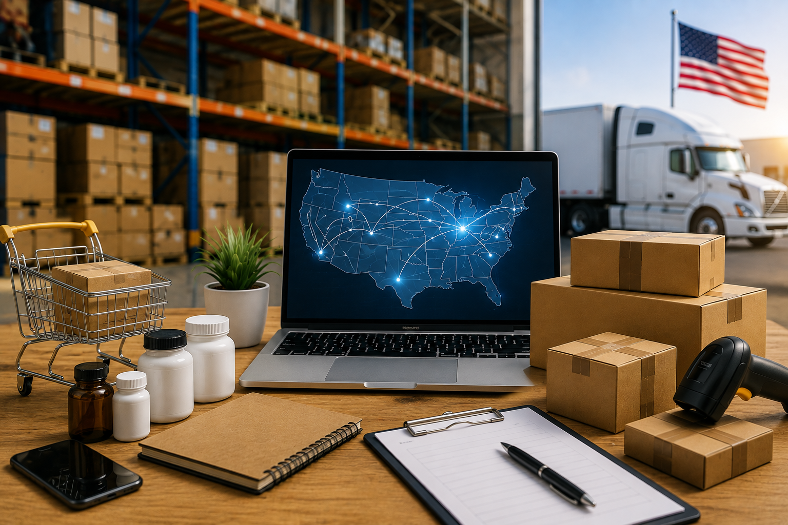 Amazon FBA wholesale suppliers in the USA with warehouse inventory, shipping and fulfillment logistics